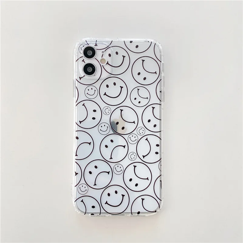 

Smiley airbag mobile phone case is suitable for iPhone11 12Pro Max mini X XR XS XSMax 8 7PluS anti-drop protective back cover