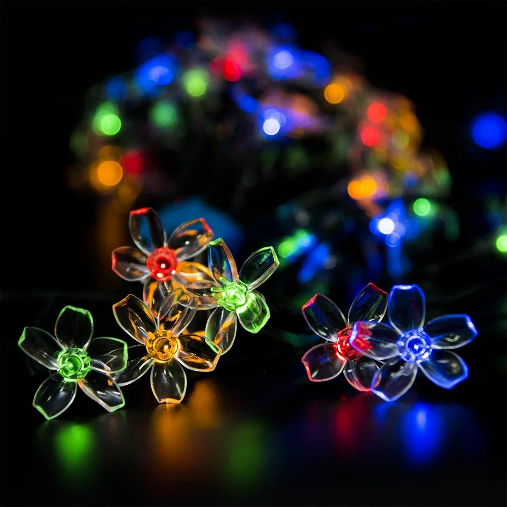 

Cherry Flower Solar String Light for Home Garden Decoration Waterproof Christmas Party Fairy Lights Outdoor Solar Lamp