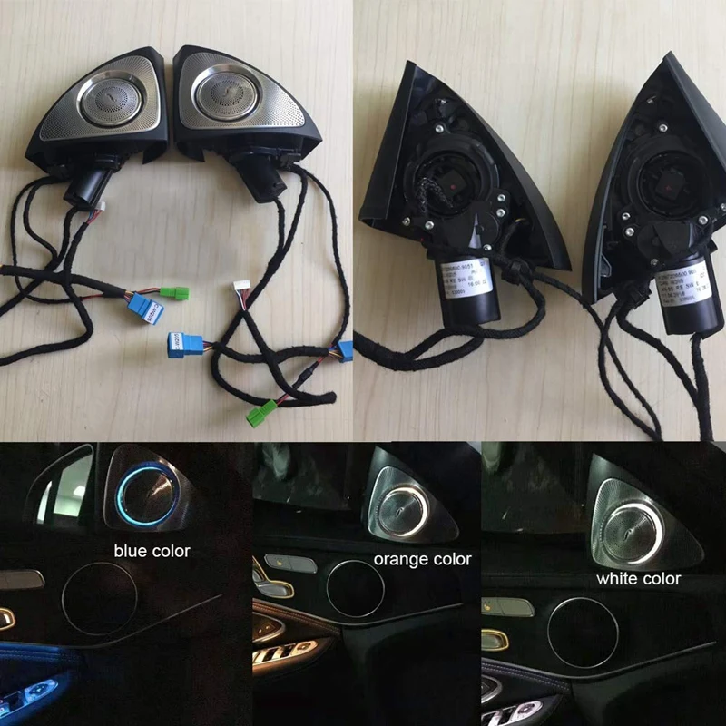 Интерьер автомобиля 64 цвета светодиодный светильник окружающего воздуха 3D поворотный твитер динамик Burmester для Mercedes-Benz c-класс 809(3D поворотный твитер