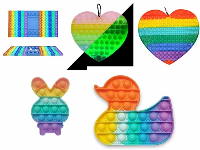 

Fidget Toys Pack Children's Fingertip Push-silicone Desktop Stress Relief Sensory 팝잇 Antistress Bubbles Simpl Dimmer Поп Ит