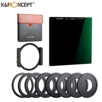 kf concept nd1000 square filter multi coated 100x100mm neutral density filter with one filter holder 8pcs filter ring adapters