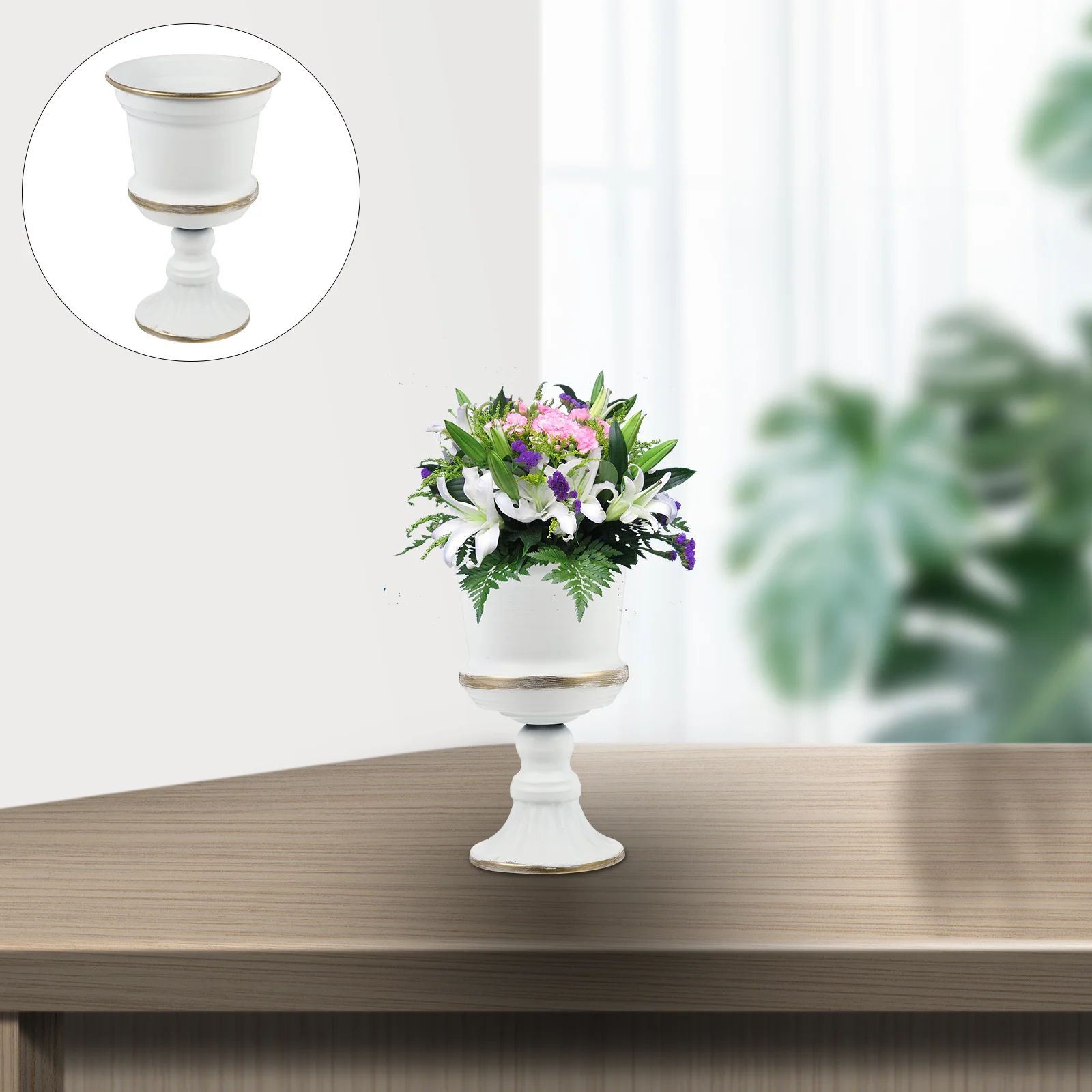 

1Pc Metal Flower Vase Housewarming Gift Garden Flower Container Ornament