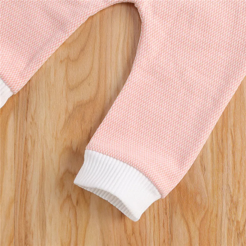 

0-18M Spring Autumn Infant Baby Clothes Sets Newborn Baby Girls Boys Long Sleeve Bodysuits + Elastic Pants Ribbed Solid Outfits