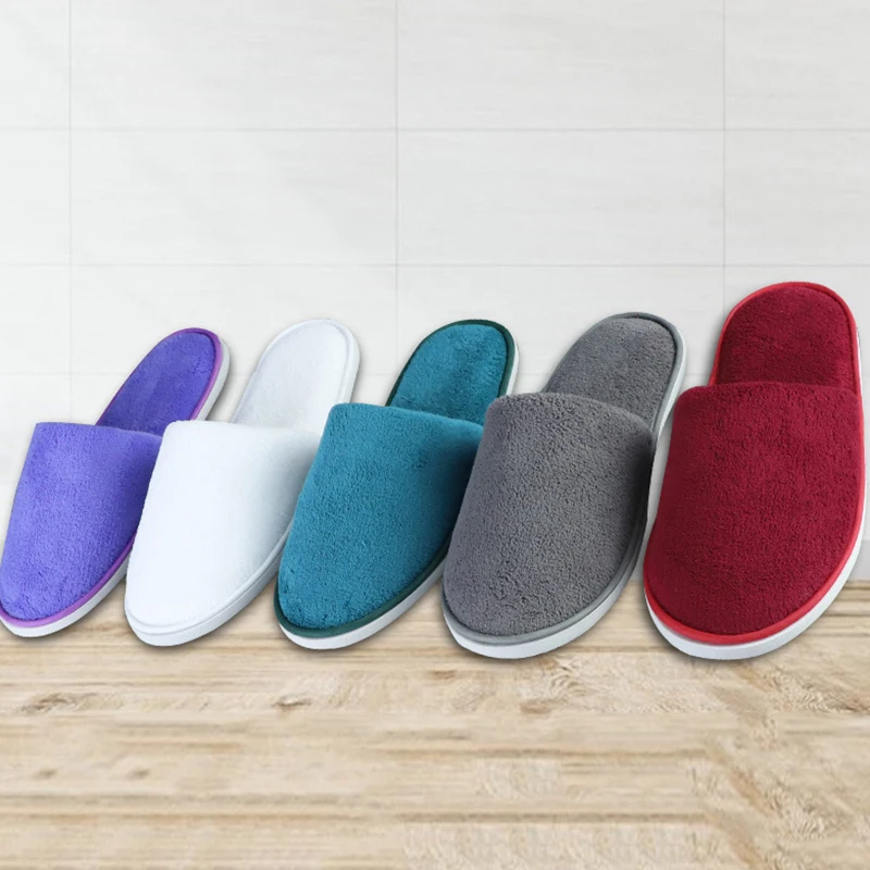 

Women Fur Slippers Winter Shoes Coral Fleece Home Hotel Slippers Plush Men Indoor Warm Fluffy Cotton Shoes Solid Color Slippers