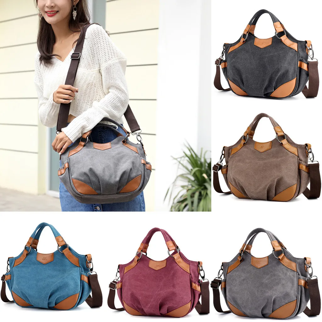 Холщовые сумки мессенджеры для женщин дамские сумочки через плечо однотонная