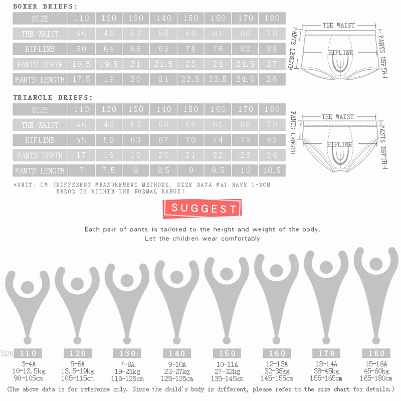 Трусы боксеры Нижнее белье для мальчиков Детские хлопковые трусики в полоску