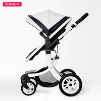 teknum 2 in 1 high landscape x design baby stroller newborn baby pram six free gift free ship 0 3 year leather baby pram
