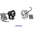 Светодиодный подводный фонарь для фонтана, водонепроницаемый светодиодный светильник для бассейна, пруда, аквариума, 12 В, 10 Вт, RGB, 16 цветов, IP68