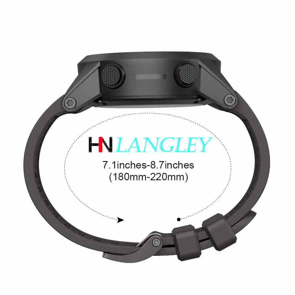 

26mm bands For Garmin Fenix 2 Bands Soft Silicone Watch Bands Replacement for Fenix 2 Smartwatch for fenix 1 2 3 5 6 X