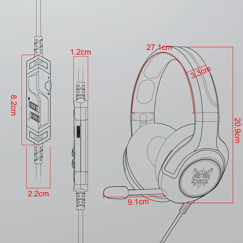 

NEW-ONIKUMA K9 Gaming Headset RGB Compatible with Computers, Mac One,PS4 Switch and Mobile Devices with 3.5 mm