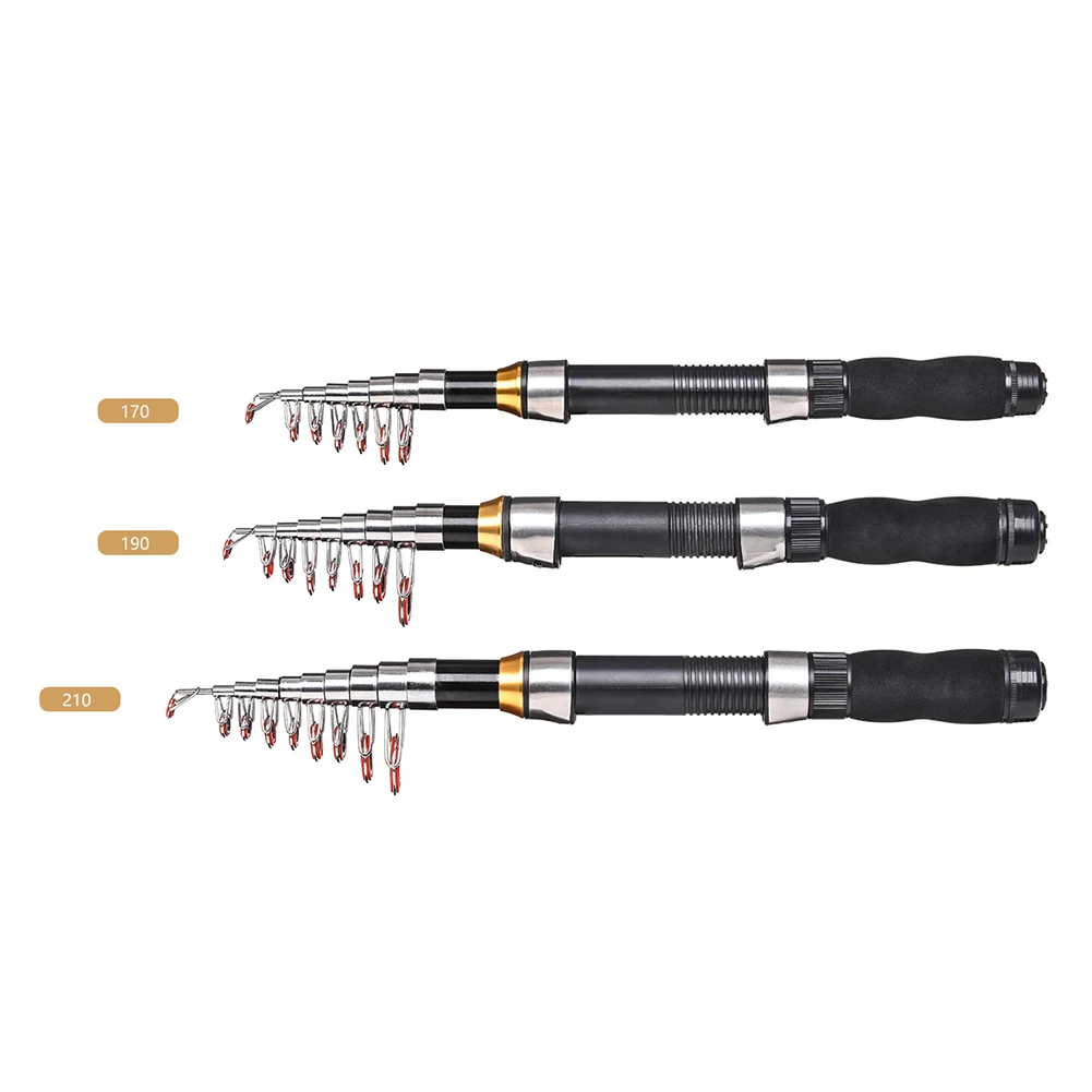 

Telescopic Fishing Rod Carbon Fiber Mini Portable Retractable Lightweight Spinning Pole 2.1m for Sea Carp Fishing Rod feeder