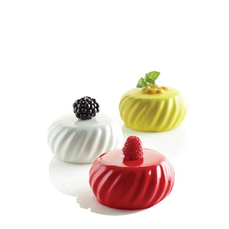 

6 Cavity Oblate Spheroid Shape Mousse Cake Mold For DIY Pudding Jelly Flat Ball Shaped Chocolate Truffle Dessert
