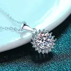 Inbeaut 925 серебро 5 ct отличный крой D Цвет пройти Diamond тесты Муассанит подвеска в форме снежинки ожерелье цепочка свадебный подарок ювелирные изделия