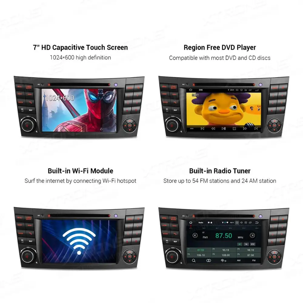 XTRONS PX5 Android 9,0 радио автомобильный dvd-плеер gps OBD для Mercedes Benz E Class W211 E200 E220 E240 E270 E280 2002-2008 CLS W219