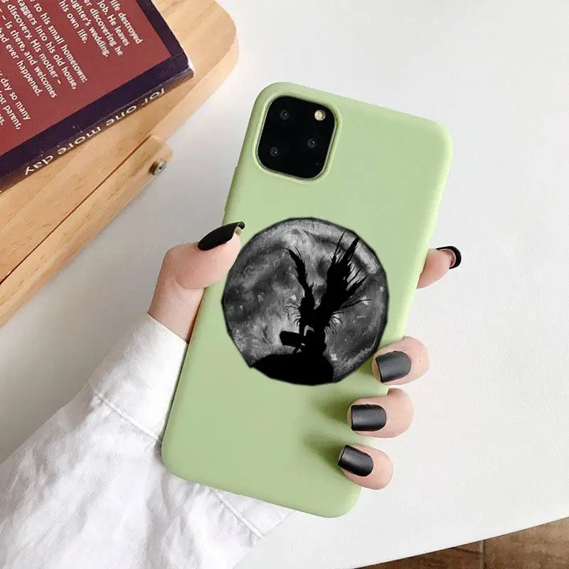 

rem and misa death note anime Phone Case Green Candy Color for iPhone 6 7 8 11 12 s mini pro X XS XR MAX Plus