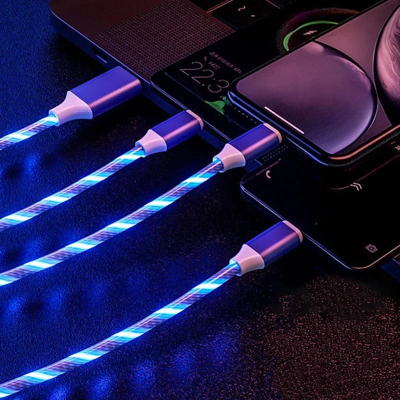 3 in1 phone usb charger for iphone android xiaomi samsung huawei light data charging cable for apple ipad type c charger wire free global shipping