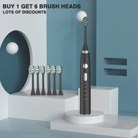 boyakang ultrasonic electric tooth brush 5 modes usb charger ipx7 waterproof smart timing dupont bristles adult gift