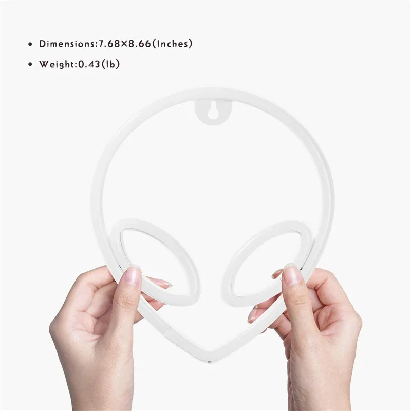 Светодиодный Ночной светильник с узором пришельцами декоративная лампа для