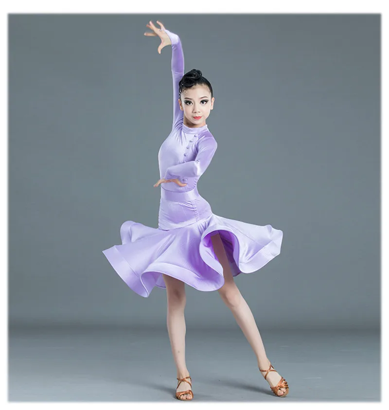 Детское платье для латиноамериканских танцев с длинным рукавом | Тематическая