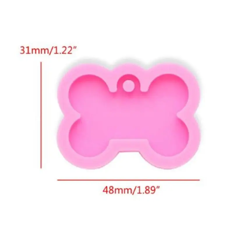 

5Pcs Silicone Bone Shape Pendant Resin Mold DIY Dog Tag Dog Bone Shaped Keychain Resin Casting Mold Resin Craft Tools