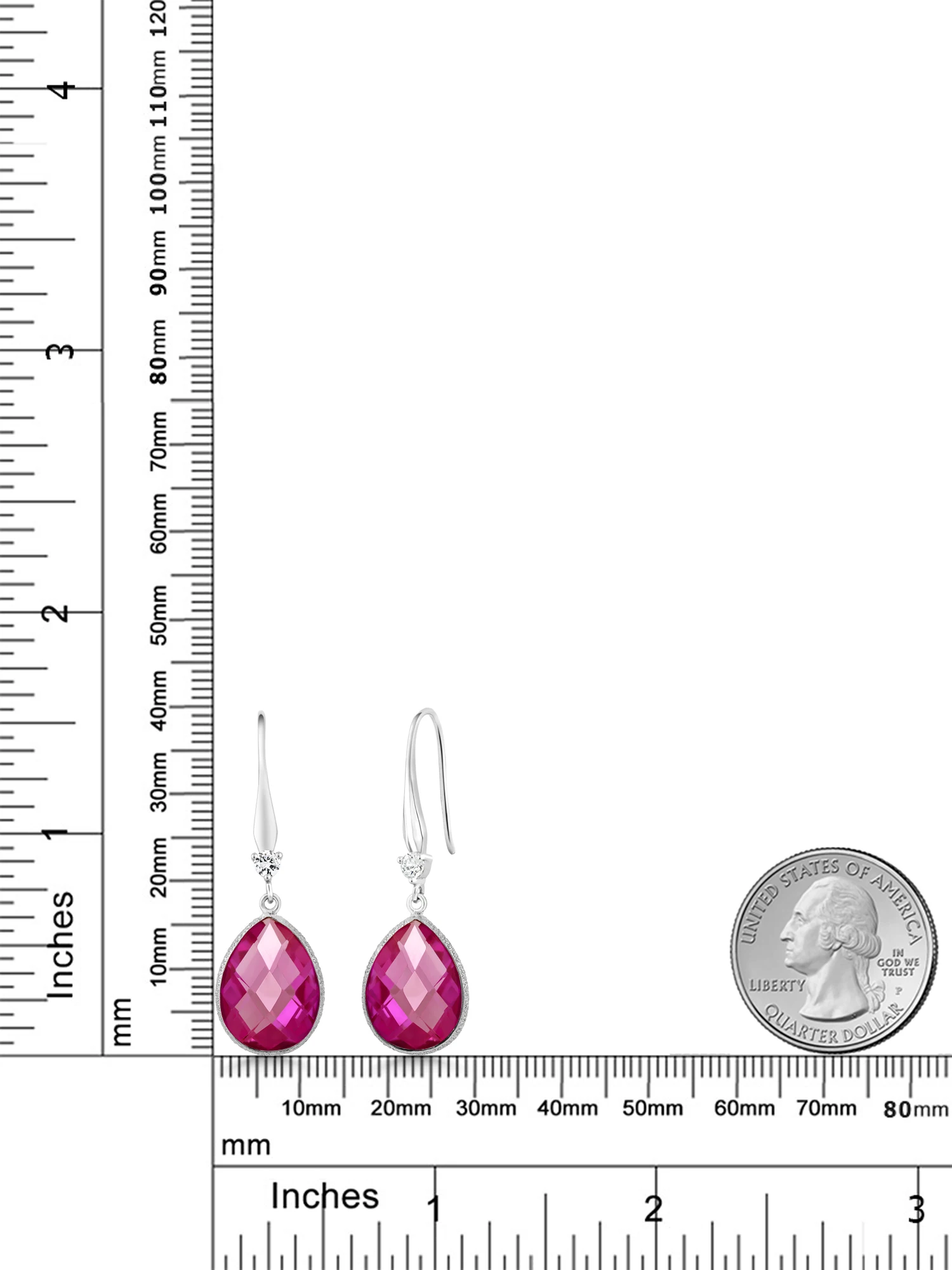 GemStoneKing 12 00 Ct Груша Форма создан красный рубин для женщин 925 стерлингового серебра