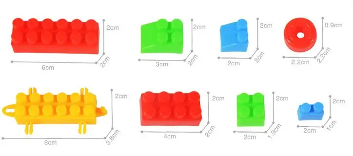 100 шт./пакет детские большие частицы пластиковые строительные блоки детский сад