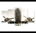 Модульный домашний декор, настенное искусство, холст, HD печатные картины, гостиная плакат с самолетом, 5 шт., самолеты, современная живопись