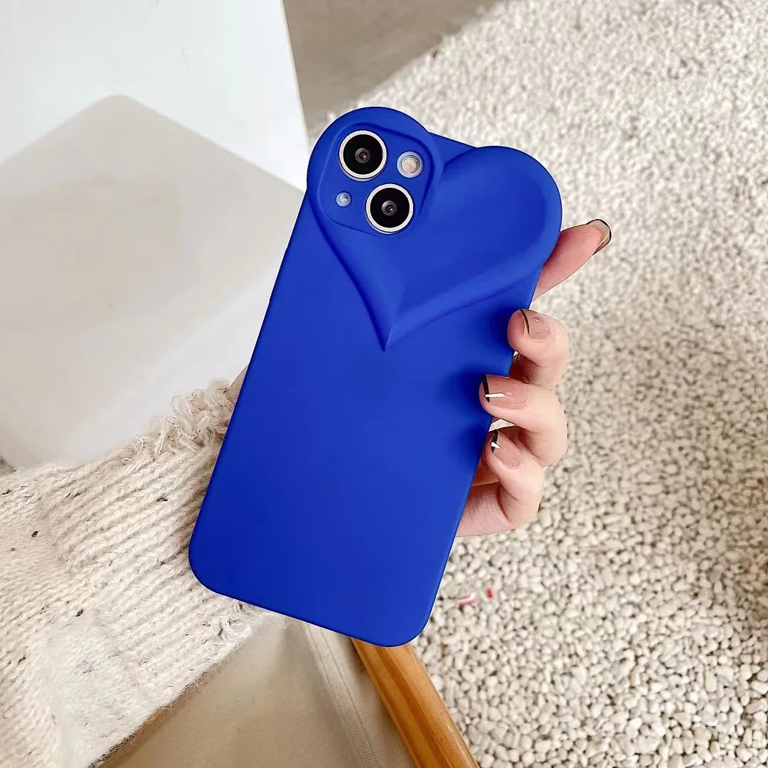 

12 Pro Case Cute Heart Lens Protect Matte Cover for iPhone 13 Pro Max 11 7 8 Plus XR XS X 13 Pro Max Silicone Rubberized Cases