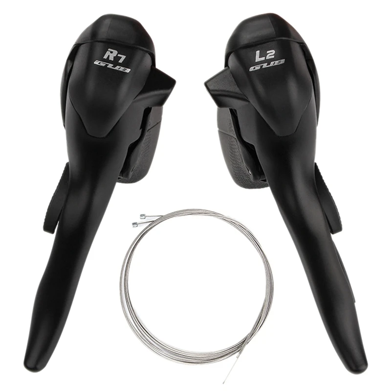 

GUB Bike Shifters Brake Lever Dual Control Levers 2X7 Speed Double Shifters Road Bike Shifters Brake Lever for Shimano