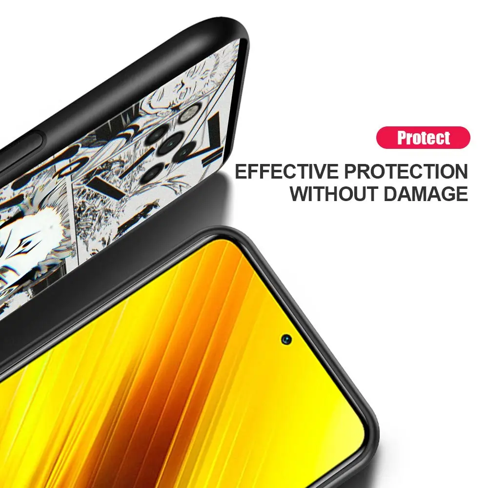 phone case for xiaomi mi poco x3 pro f3 x3 gt m3 x3 nfc f1 m3 pro 5g f3 gt black soft silicon cover coque jujutsu kaisen manga free global shipping