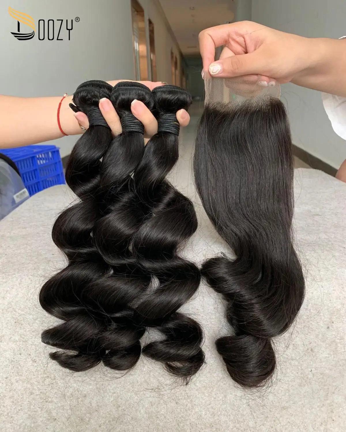Волосы Doozy бразильские волосы свободные волнистые 3 пряди с застежкой