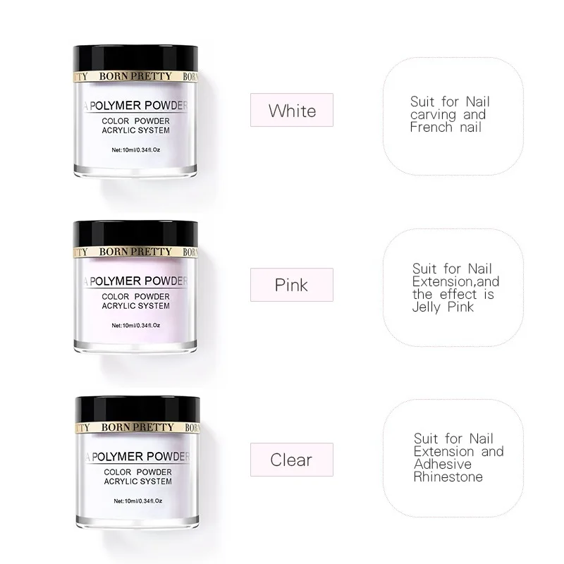 

2020 Explosive nail art crystal powder set 5PCS nail extension carved crystal nail set 1 set 2