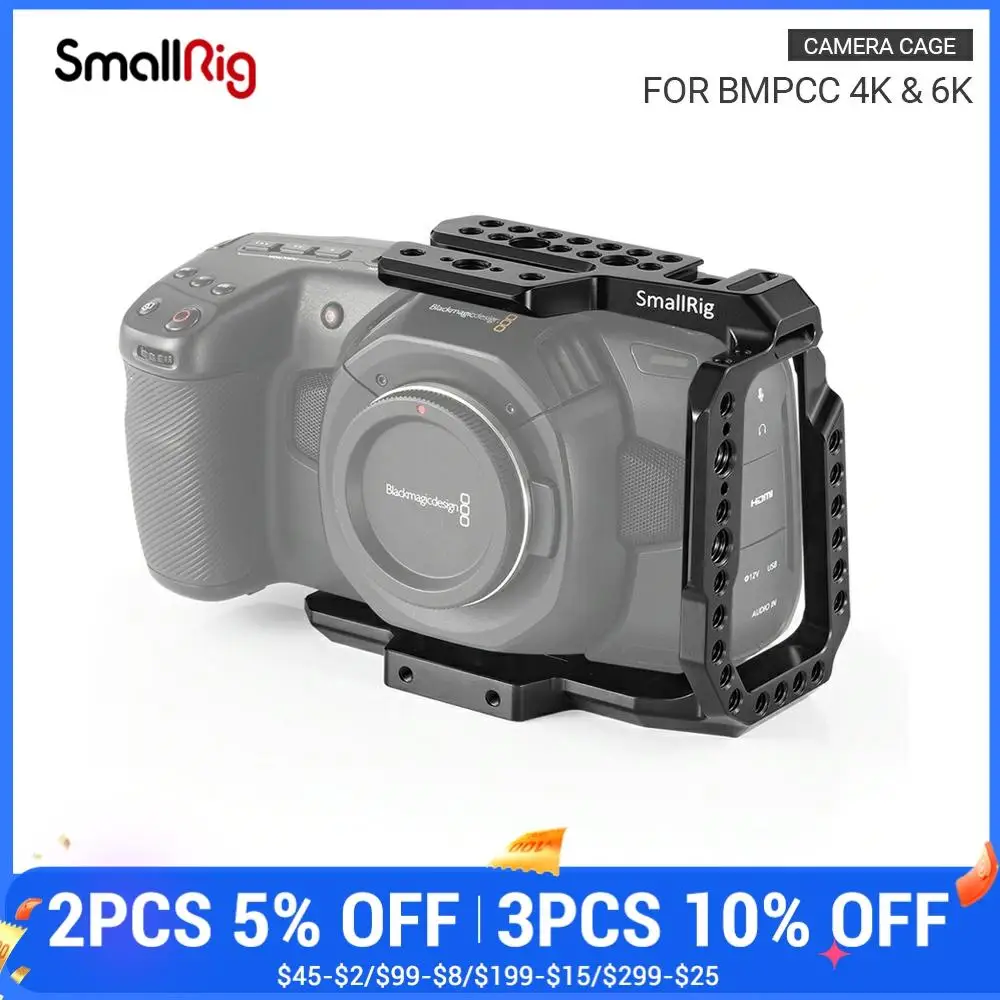 SmallRig BMPCC 4K & 6K половинная клетка для карманной кинокамеры Blackmagic Design камера