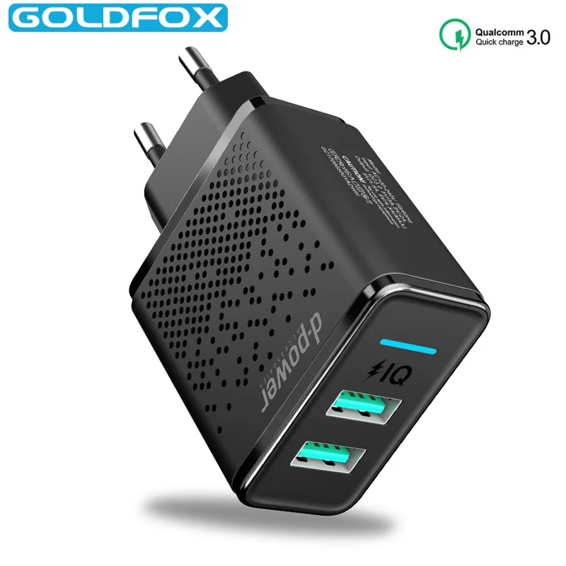 Быстрая зарядка 5 в 2.4A Dual USB Автомобильное зарядное устройство для iPhone X 8 7 iPad