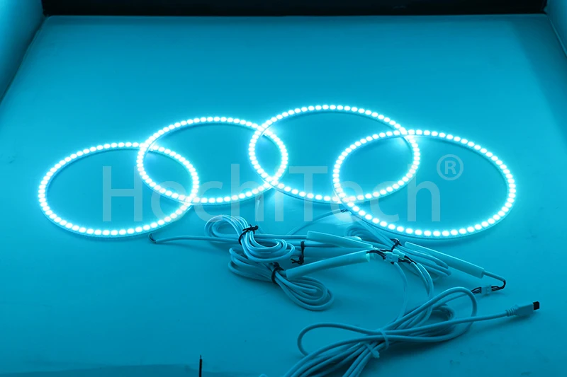 Ультра яркий 5050 SMD многоцветный RGB светодиодный набор ангельских глаз с пультом дистанционного управления для Chrysler 300C 2004 2005 2007 2008 2009 2010
