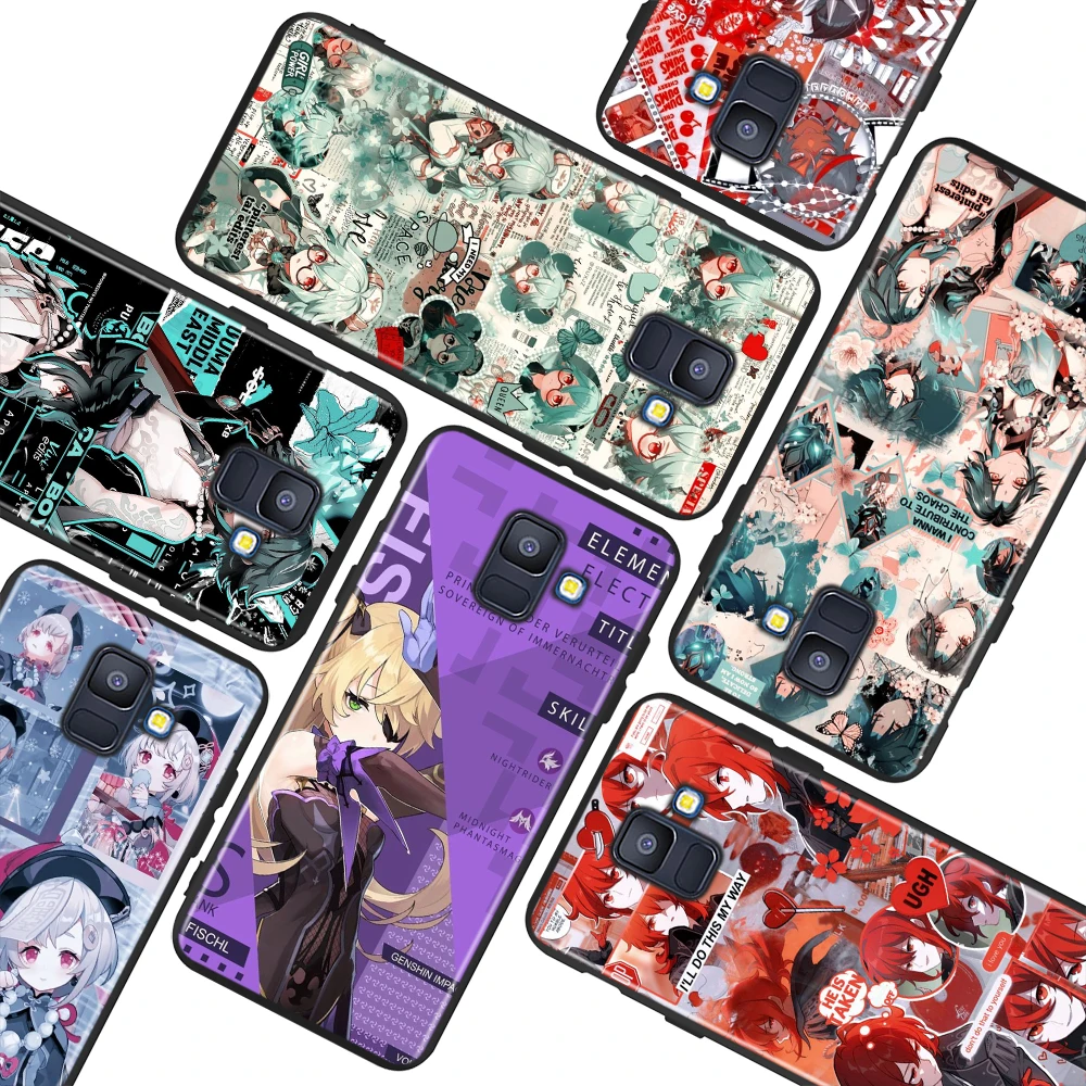 

Genshin Impact Cartoon for Samsung Galaxy A9 A8 Star A750 A7 A6 A5 A3 Plus 2018 2017 2016 Black Phone Case Soft Cover