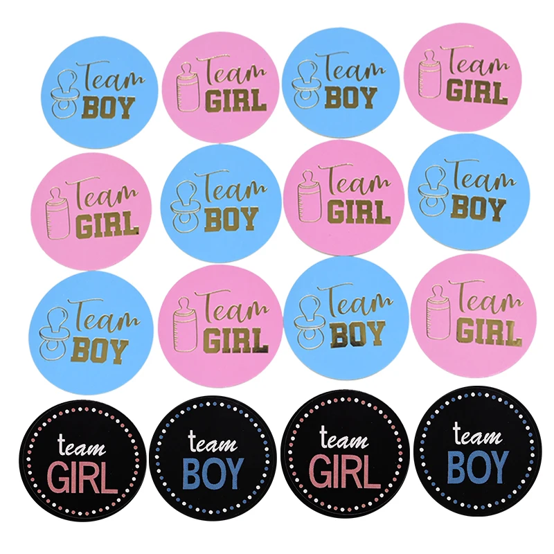 Круглые подарочные этикетки для мальчиков и девочек 24 шт. 4 см | Дом сад