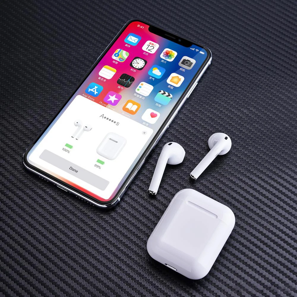 i20 tws Bluetooth Wireless Earphones Earbuds Wireless charging function sports headset For Iphone android Smart Phone earpiece