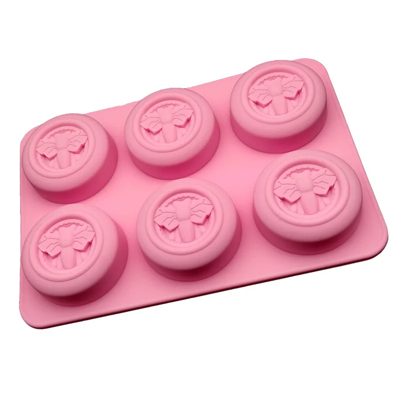 6 круглых силиконовых форм в форме пчелы креативный ручной работы мыло для