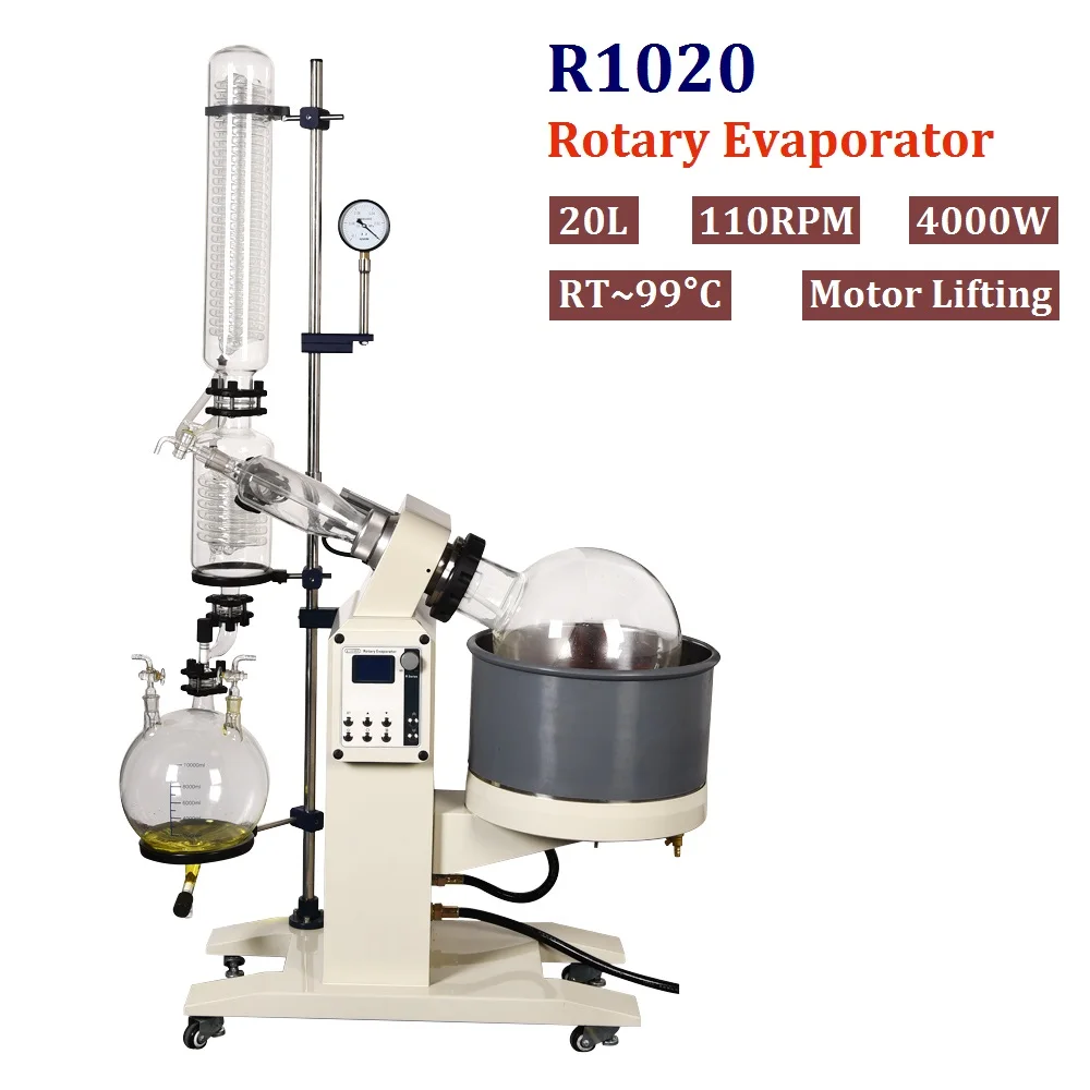 

ZOIBKD New 20L Rotary Evaporator Large Rotavap Laboratory 220V Electric Lifting Water Bath Efficient Evaporation