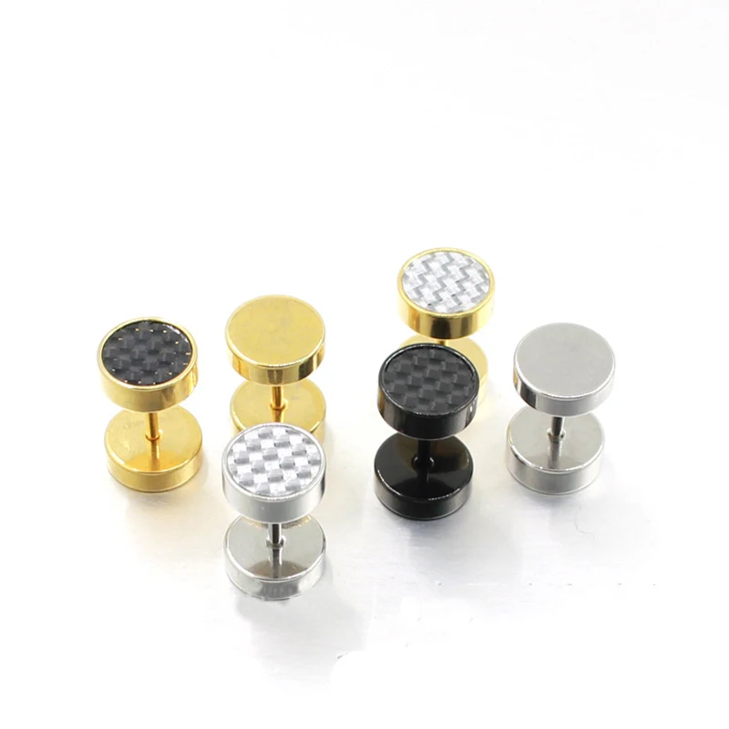 Унисекс штанга из титановой стали для мужчин серьги в стиле панк не вызывает