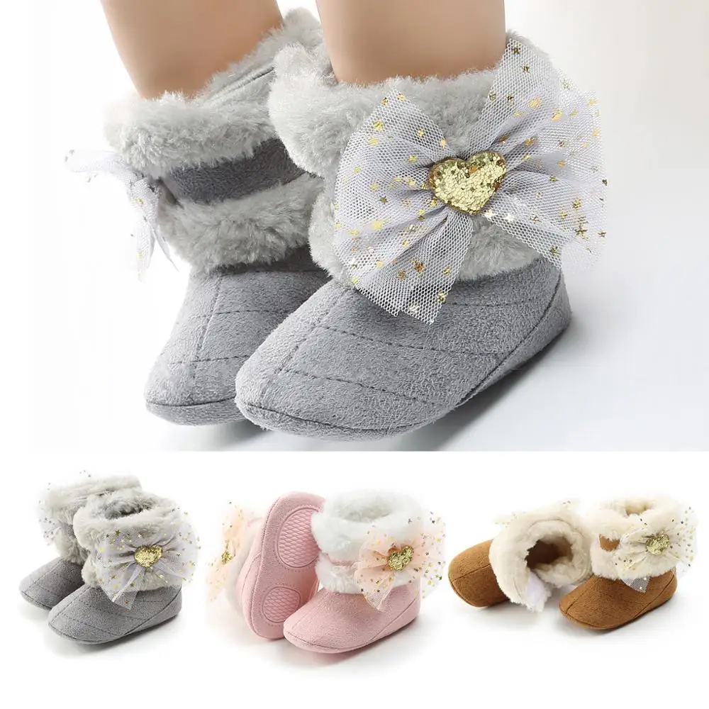 Зимние сапоги для новорожденных девочек 0 18 месяцев Теплая зимняя детская обувь с
