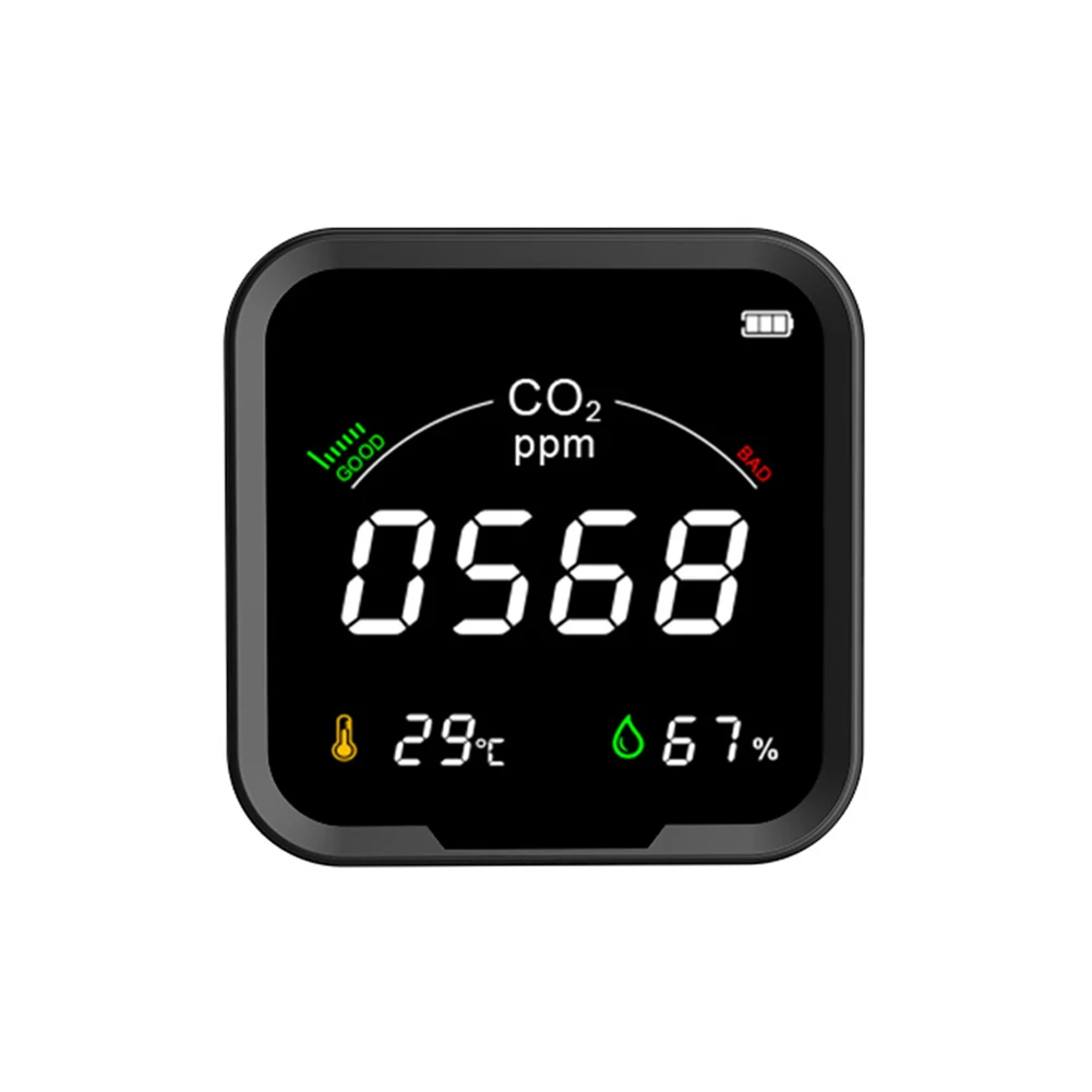 

Многофункциональный 3 в 1 цифровой измеритель CO2, тестер температуры и влажности, монитор качества воздуха, детектор углекислого газа
