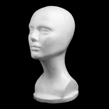 12'' Female Foam Mannequin Manikin Head Model Wig Glasses Store Window Display Stand-White