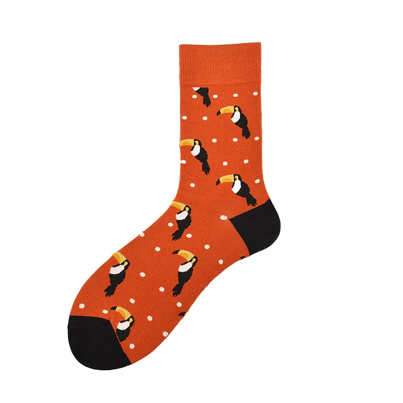 Носки женские весенне-осенние и зимние Смешные с животными птицами драконами