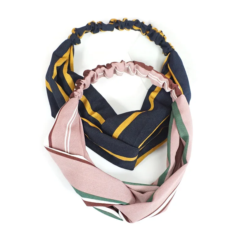 

Полосатая повязка для волос Корейская версия креативная повязка для волос с бантом Женская повязка для волос аксессуары для волос простая ...