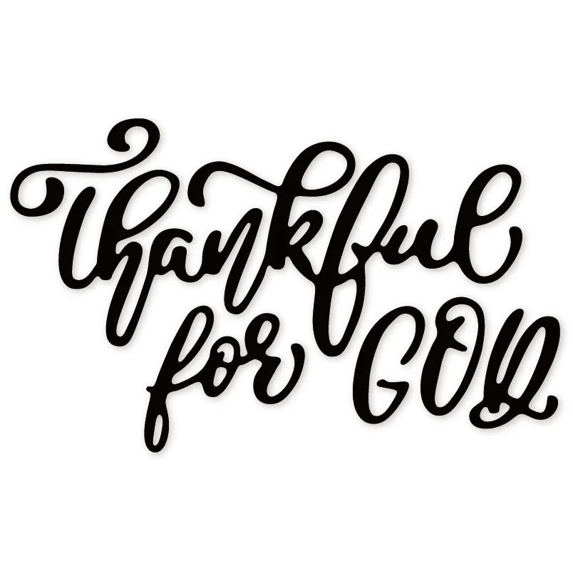 125*76 мм благодарны за Бог Рамки Металлические трафареты для пресс формы DIY