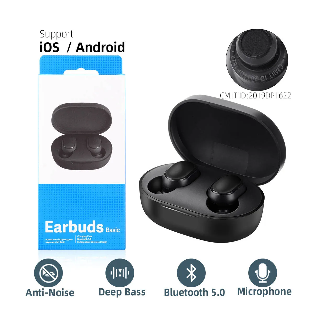 Супер бас Новые оригинальные для XIAO mi Red AirDots наушники беспроводные Bluetooth 5 0 Earpods
