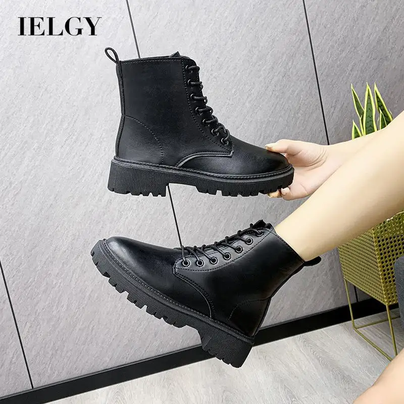 

IELGY thick-soled Martin boots women British style