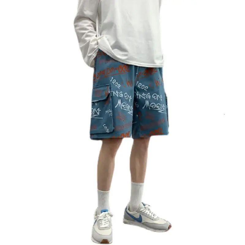 

Men's Pants Capris Fashion Loose Casual Beach Summer Running Shorts Women's Couples Movement Breathable Office Letter